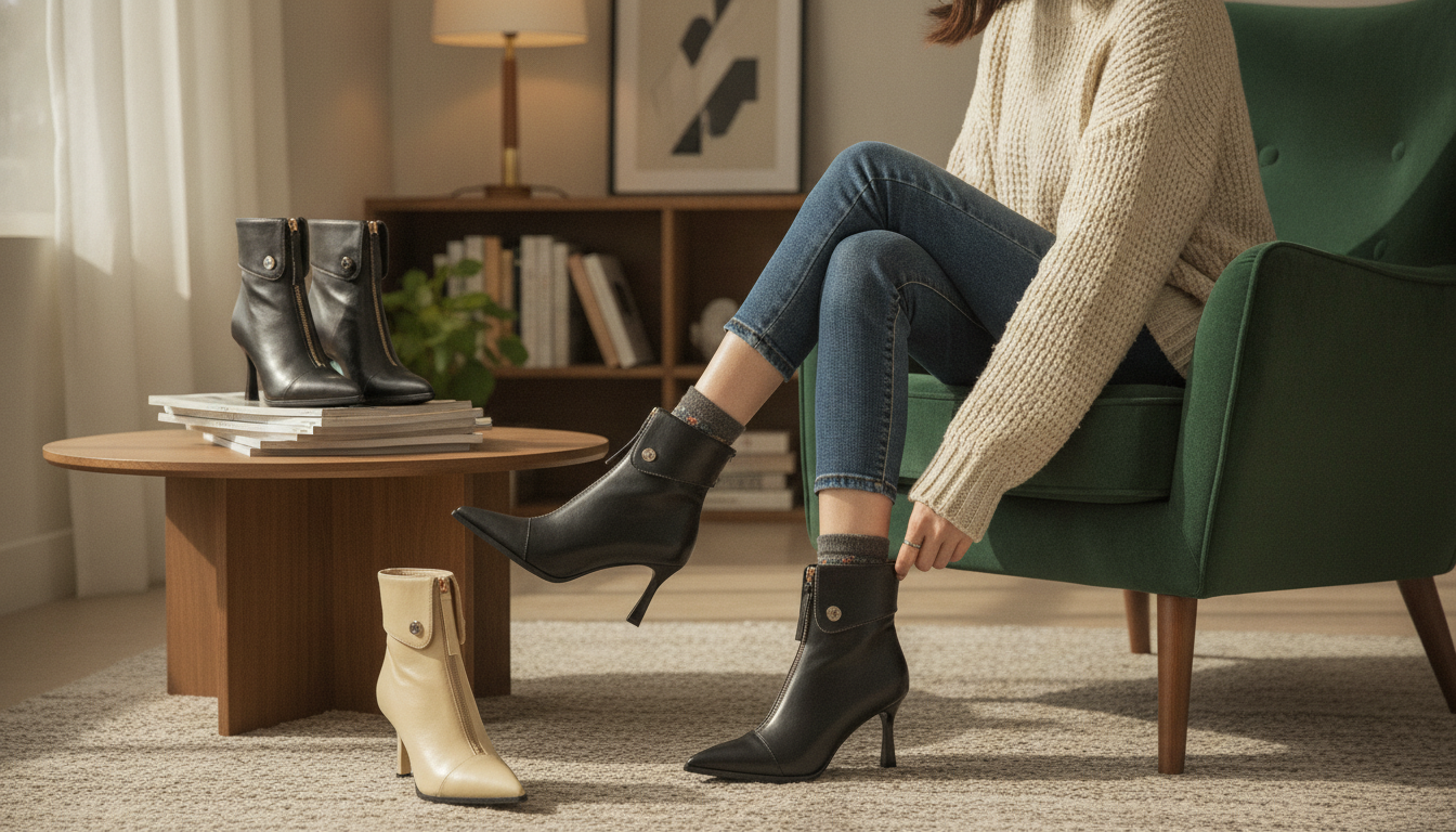 Retro Pointed-Toe Stiletto Ankle Boots: Fit & Style